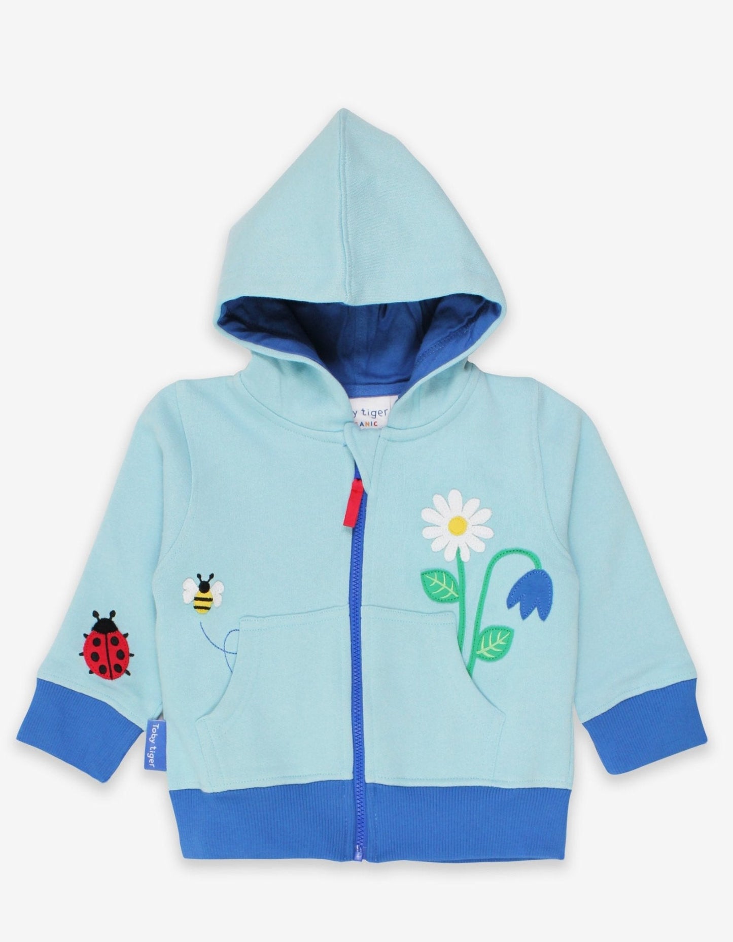 Organic English Garden Applique Hoodie - Toby Tiger UK Retail