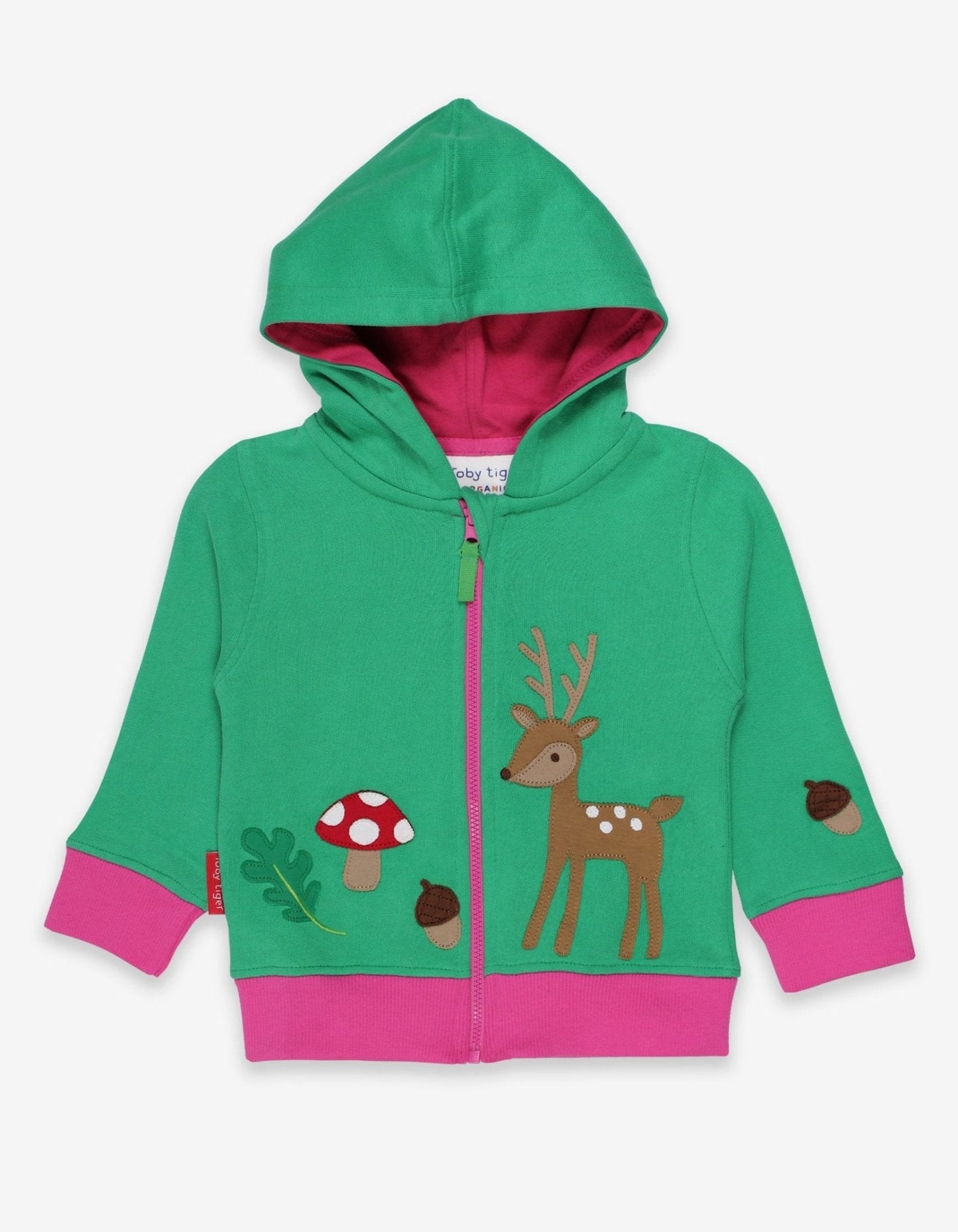 Organic Fawn Applique Hoodie - Toby Tiger UK Retail