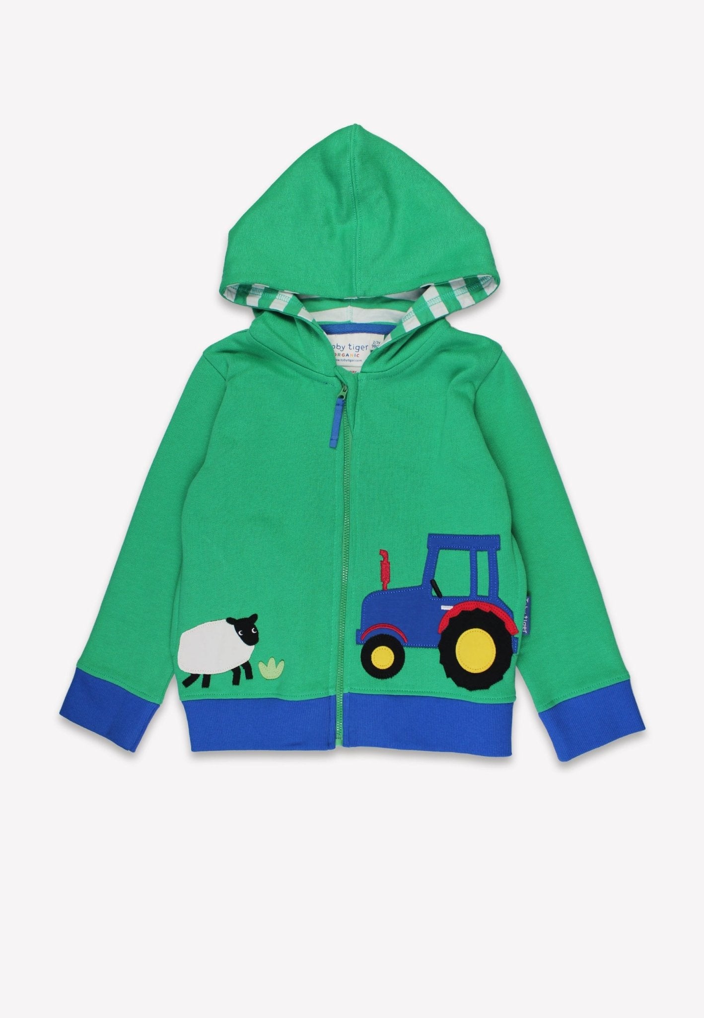 Organic Hillside Applique Hoodie - Toby Tiger