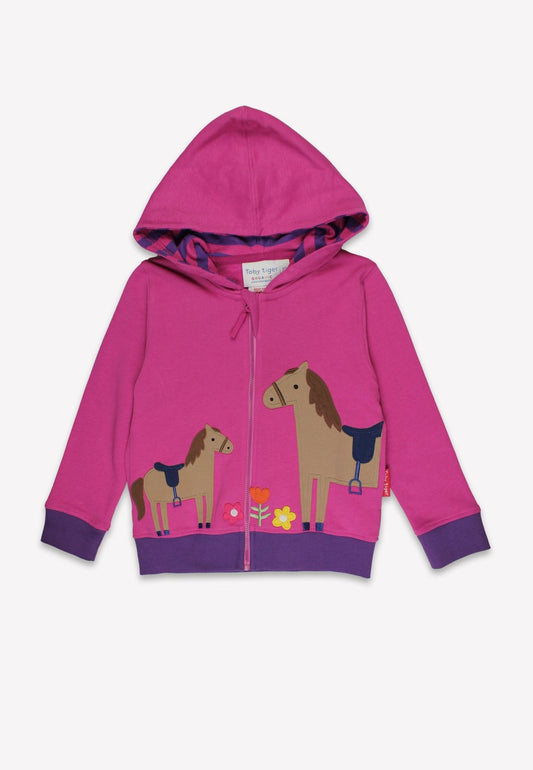 Organic Hillside Pony Applique Hoodie - Toby Tiger