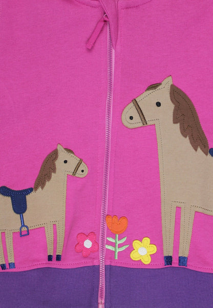 Organic Hillside Pony Applique Hoodie - Toby Tiger