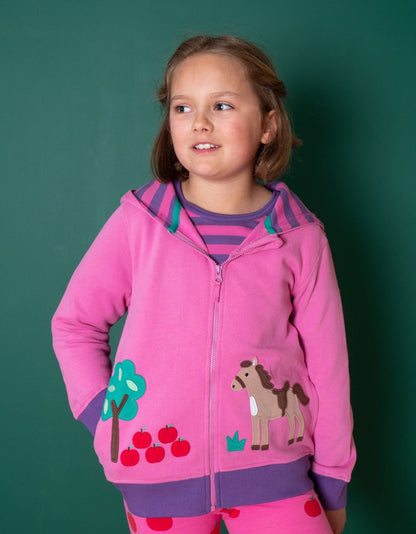 Organic Horse Applique Hoodie - Toby Tiger UK Retail