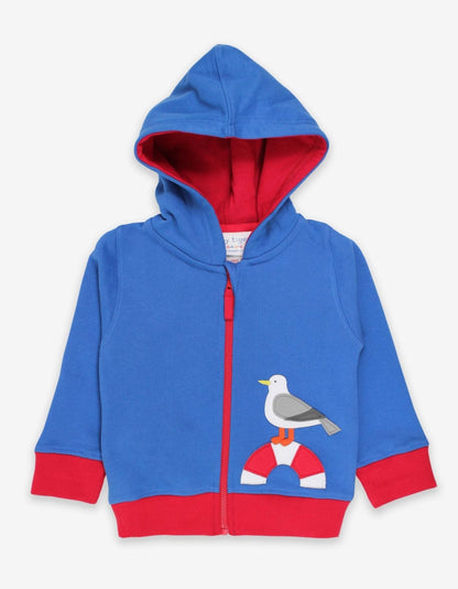 Organic Seaside Applique Hoodie - Toby Tiger UK Retail