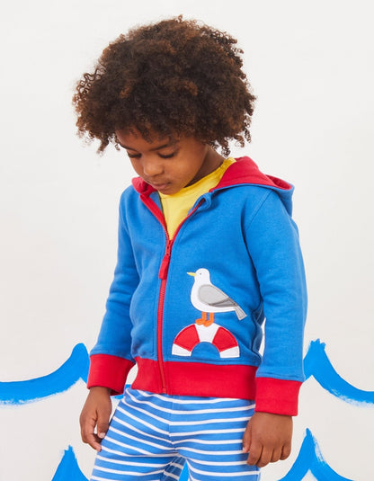 Organic Seaside Applique Hoodie - Toby Tiger UK Retail