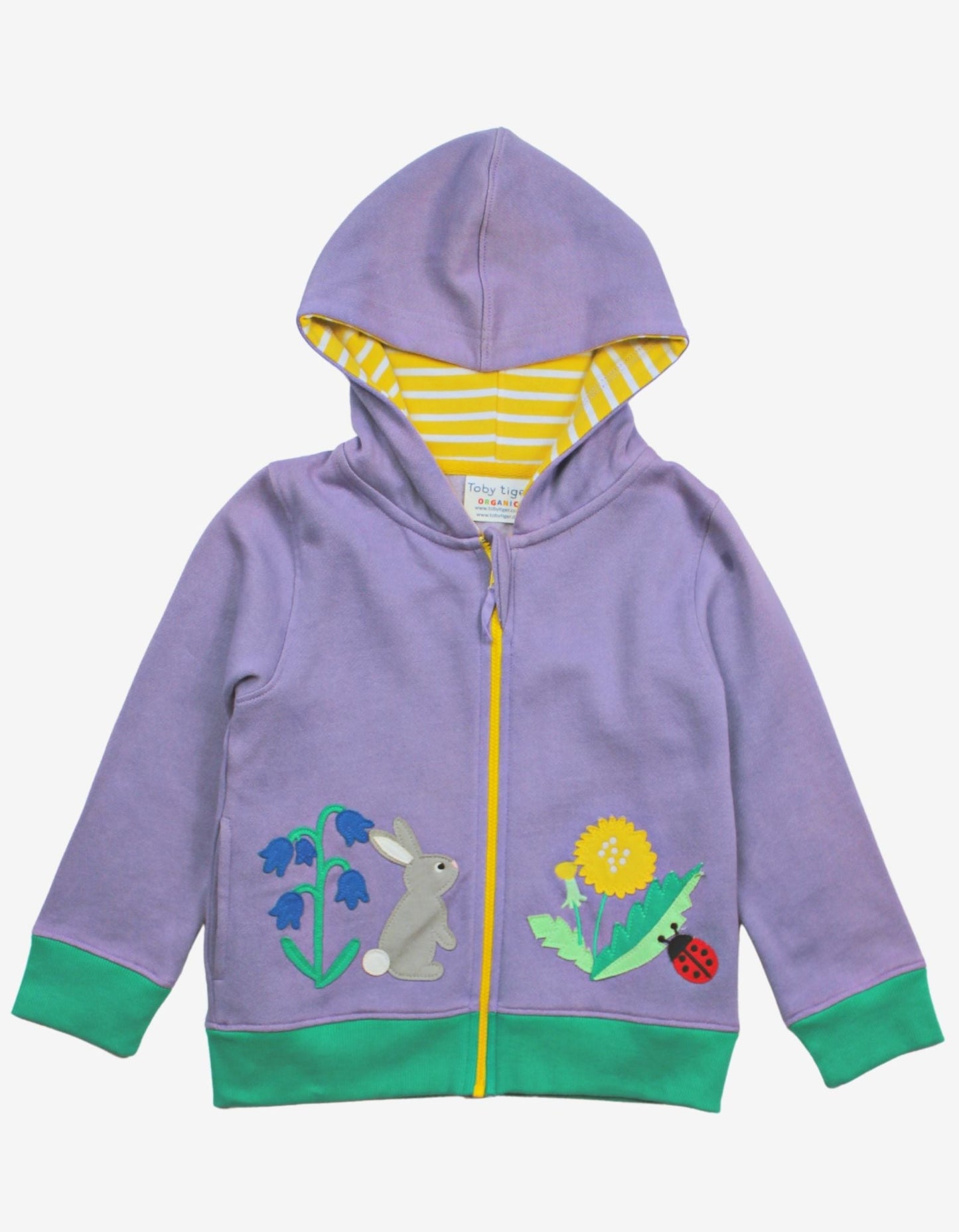 Organic Spring Applique Hoodie - Toby Tiger UK Retail