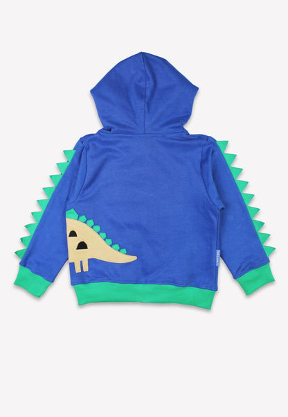 Organic Tonal Dinosaur Applique Hoodie - Toby Tiger