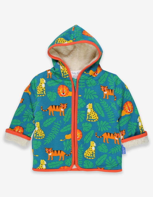 Organic Wild Cats Fleece Hoodie - Toby Tiger UK Retail