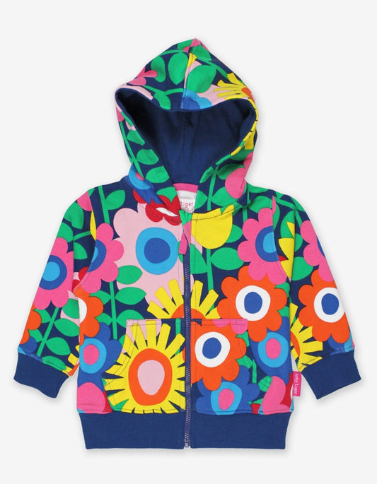 Organic Navy Flower Power Hoodie - Toby Tiger UK Retail