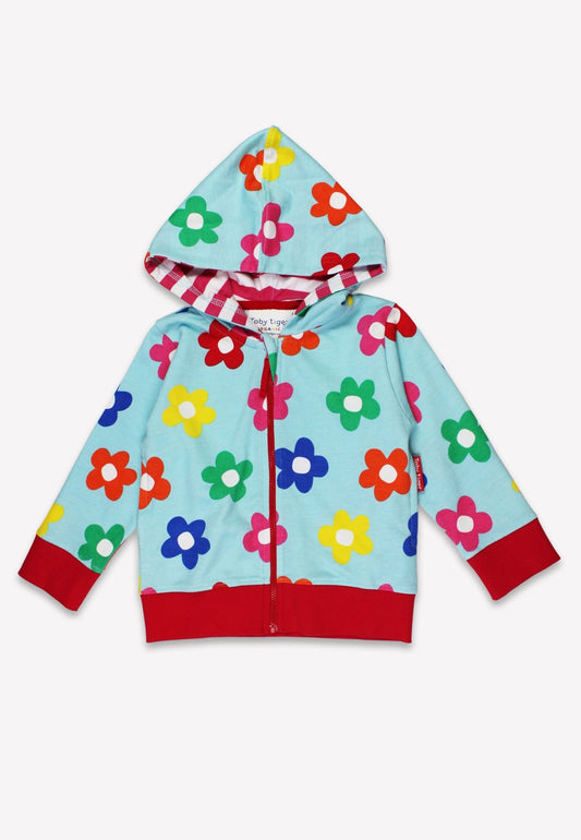 Organic Rainbow Bloom Print Hoodie - Toby Tiger