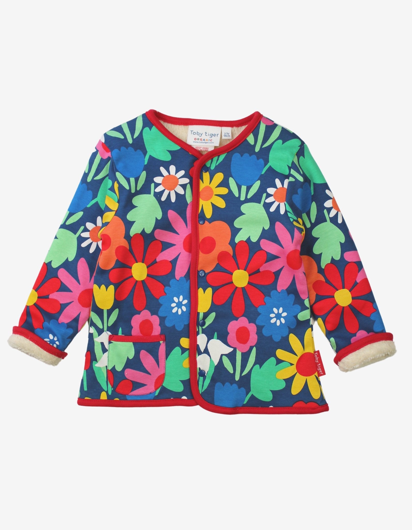 Organic Bold Floral Reversible Jacket - Toby Tiger UK Retail