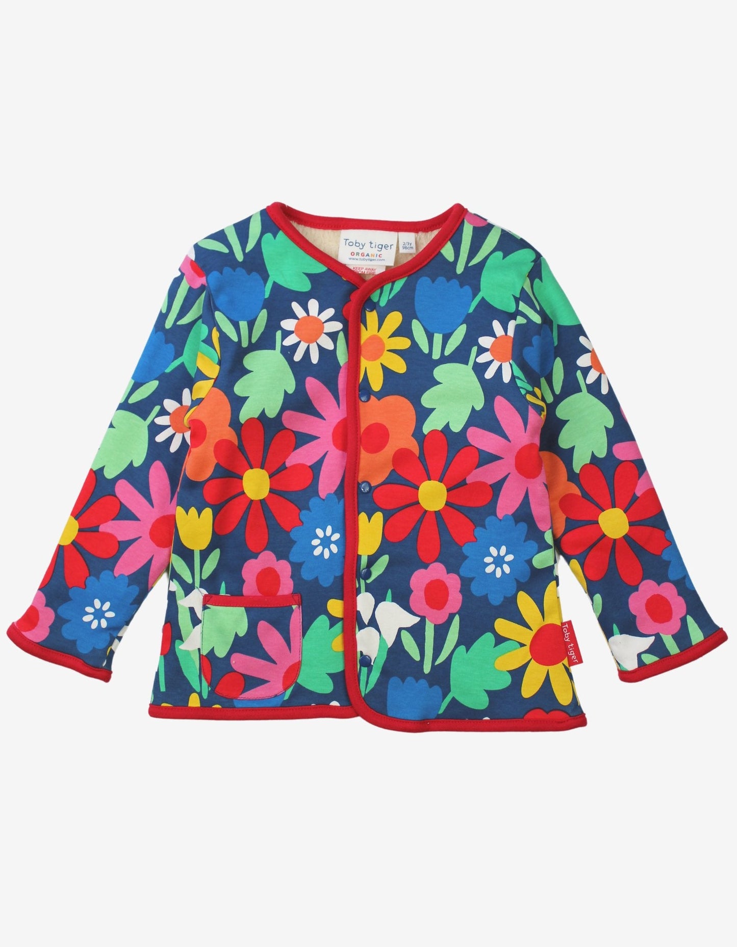 Organic Bold Floral Reversible Jacket - Toby Tiger UK Retail