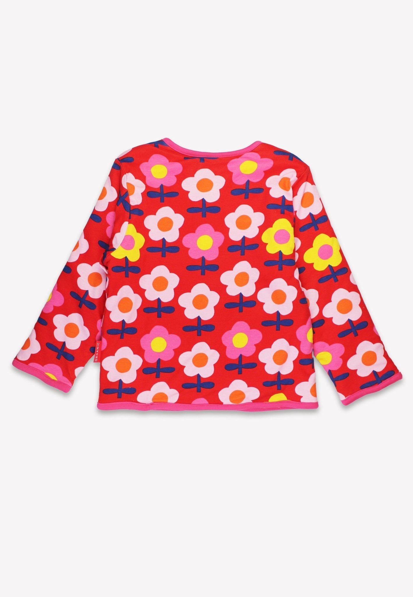 Organic Pink Flower Print Reversible Jacket - Toby Tiger