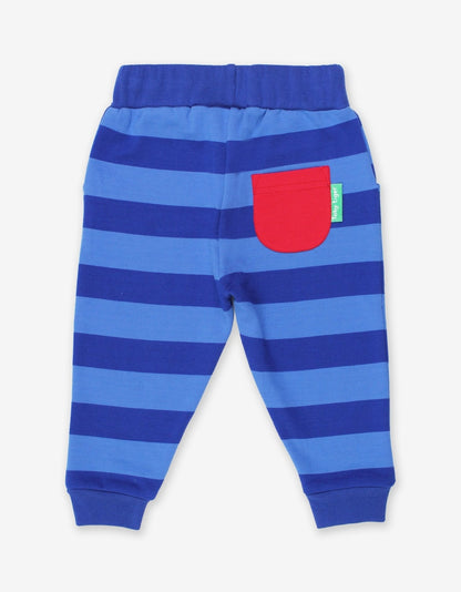 Organic Blue Blue Striped Joggers - Toby Tiger UK Retail