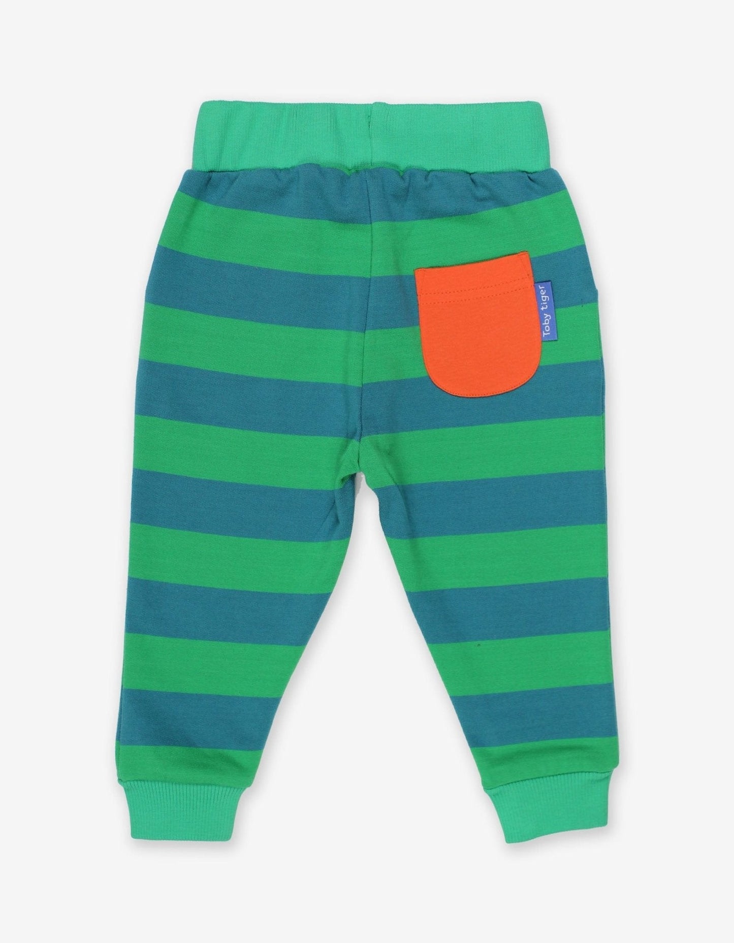 Organic Green Green Striped Joggers - Toby Tiger UK Retail