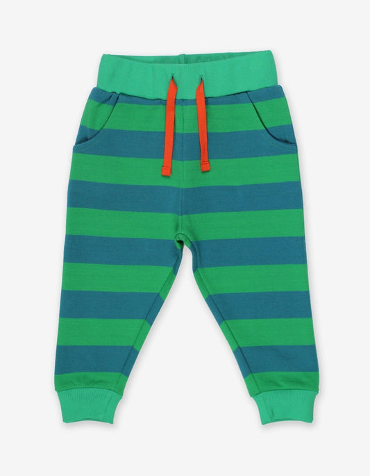 Organic Green Green Striped Joggers - Toby Tiger UK Retail