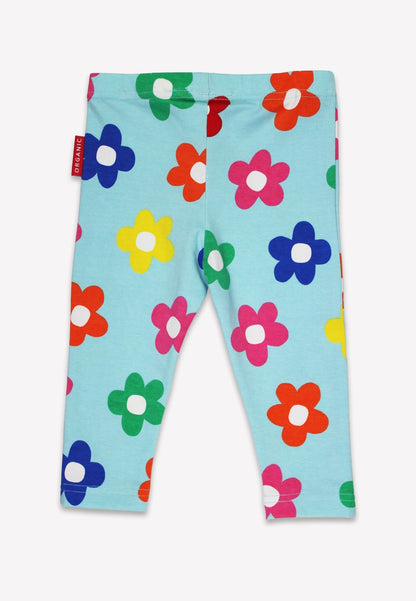 Organic Rainbow Bloom Print Leggings - Toby Tiger