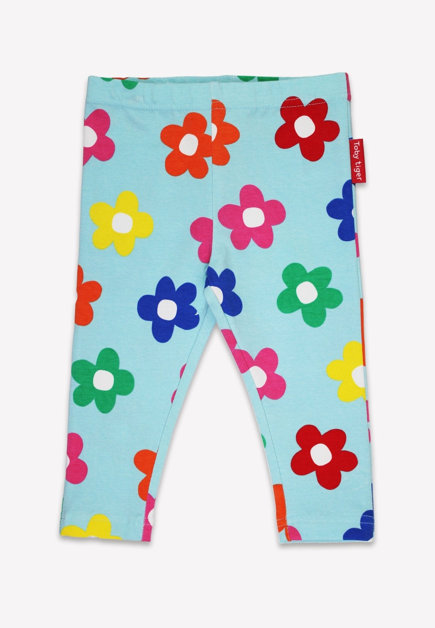 Organic Rainbow Bloom Print Leggings - Toby Tiger