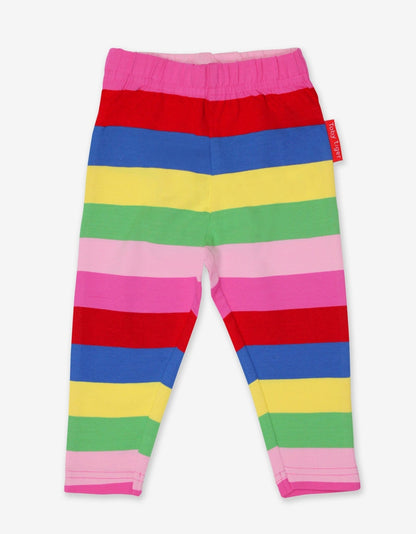 Organic Pink Multi Stripe Leggings - Toby Tiger UK Retail