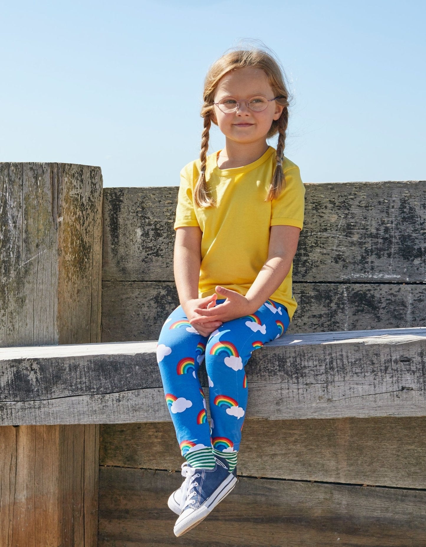 Organic Multi Rainbow Leggings - Toby Tiger UK Retail