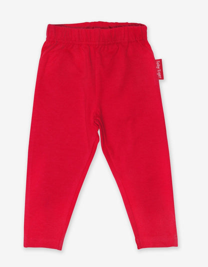 Organic Red Basic Leggings - Toby Tiger UK Retail