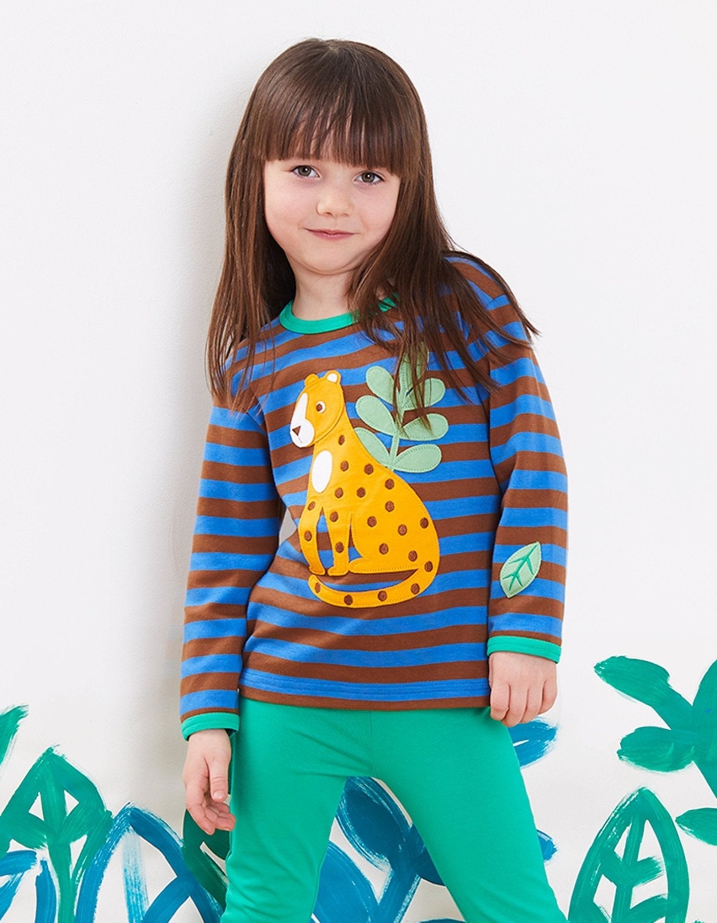 Organic Born Free Leopard Applique T-Shirt - Toby Tiger UK Retail