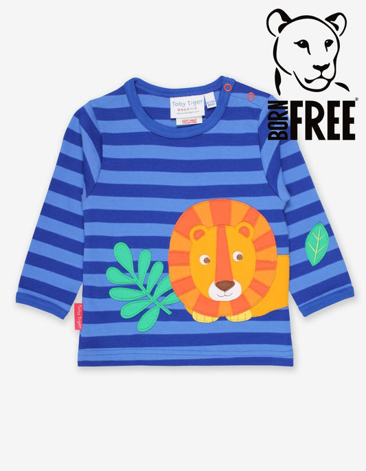 Organic Born Free Lion Applique T-Shirt - Toby Tiger UK Retail