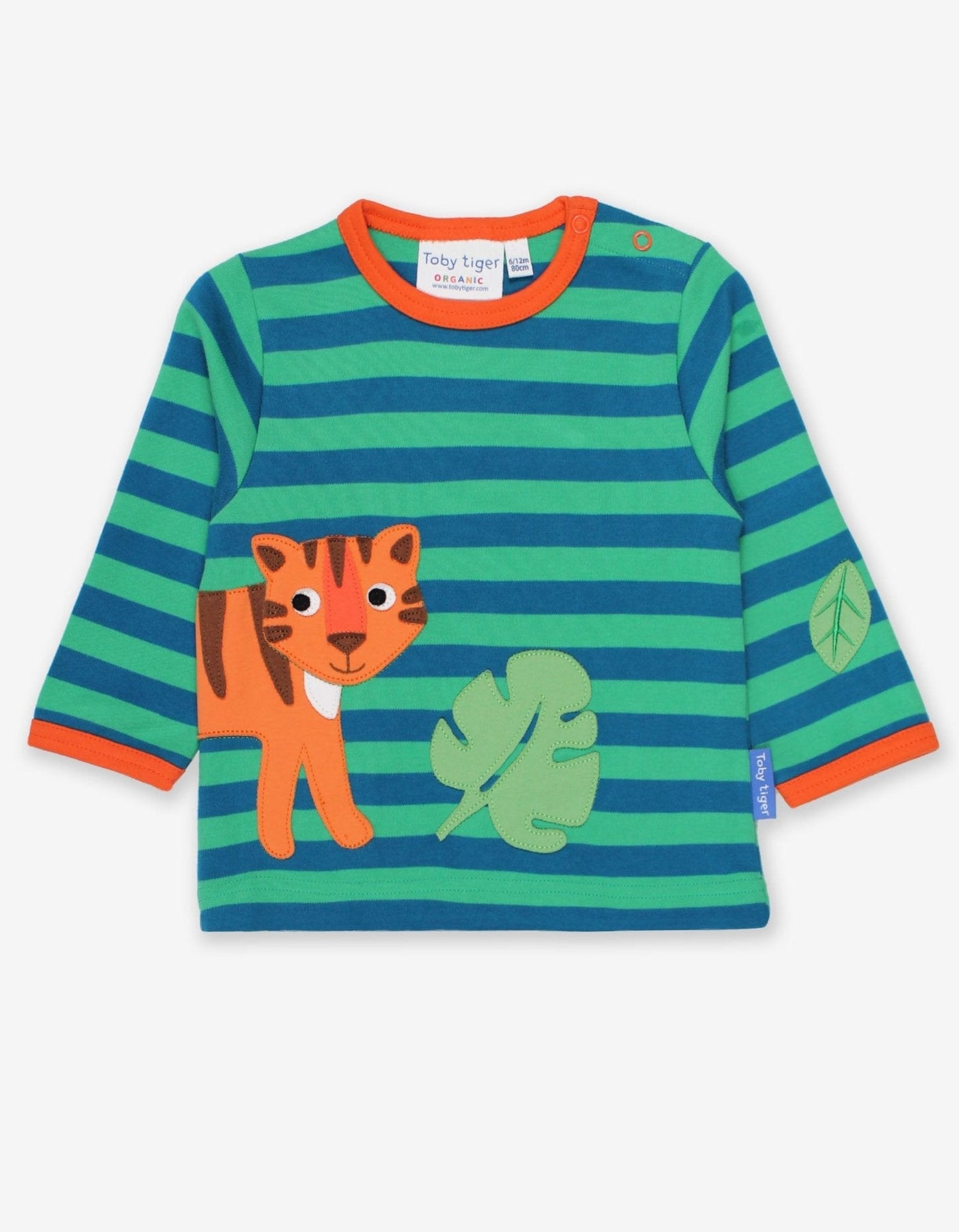 Organic Born Free Tiger Applique T-Shirt - Toby Tiger UK Retail