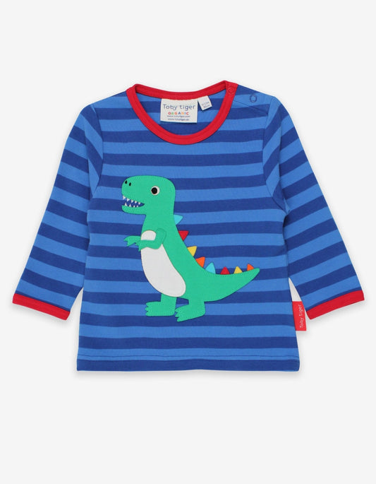 Organic Happy Green T - REX Applique T-Shirt - Toby Tiger UK Retail