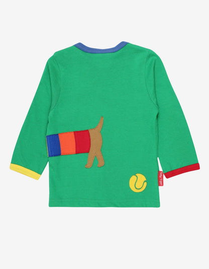 Organic Multi Sausage Dog Applique T-Shirt - Toby Tiger UK Retail