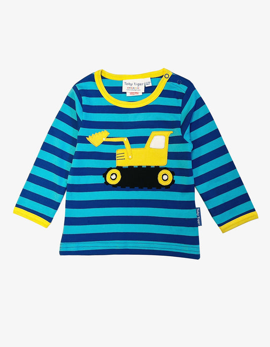 Organic Digger Applique T-Shirt - Toby Tiger UK Retail