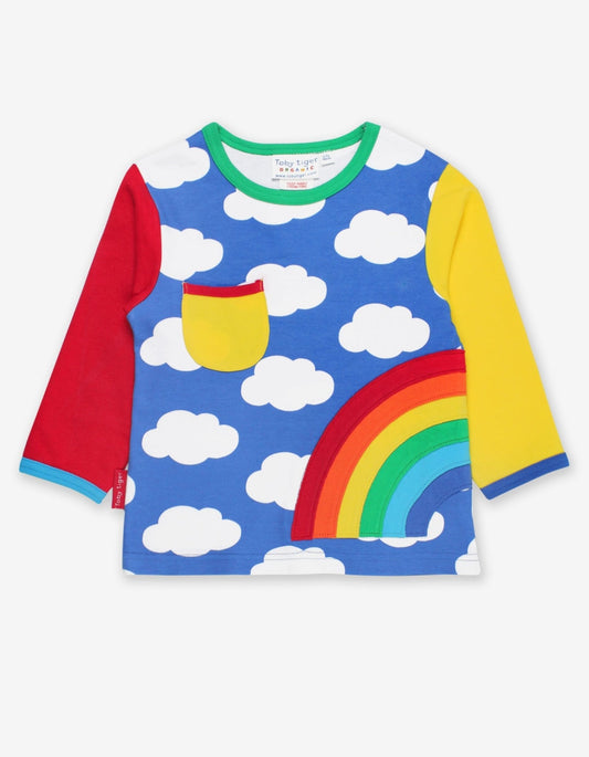 Organic Rainbow Applique T-Shirt - Toby Tiger UK Retail