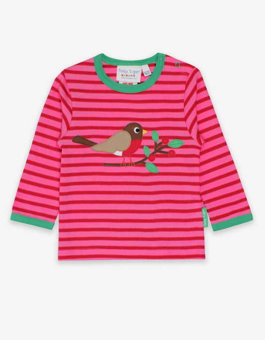 Organic Robin Applique T-Shirt - Toby Tiger UK Retail