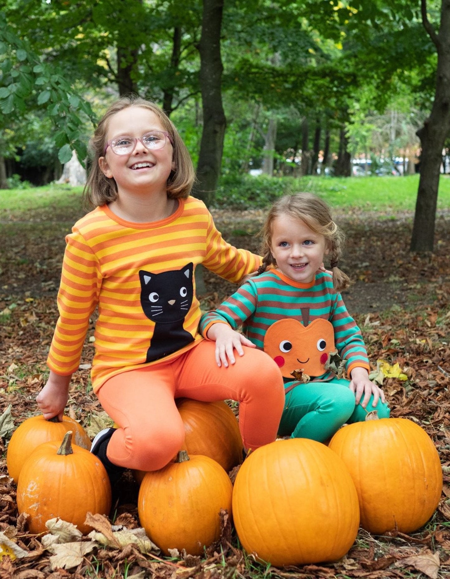 Organic Pumpkin Applique T-Shirt - Toby Tiger UK Retail