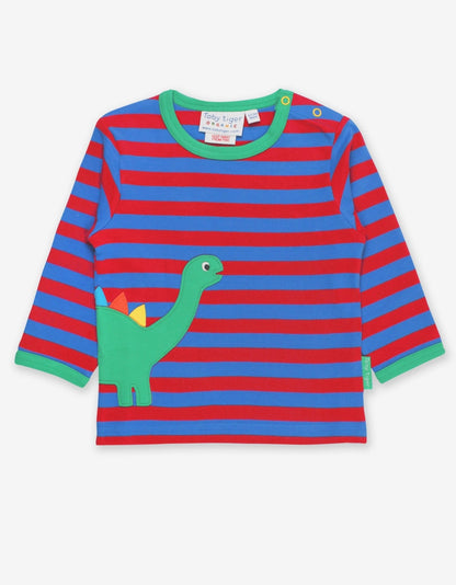 Organic Dino Applique T-Shirt - Toby Tiger UK Retail