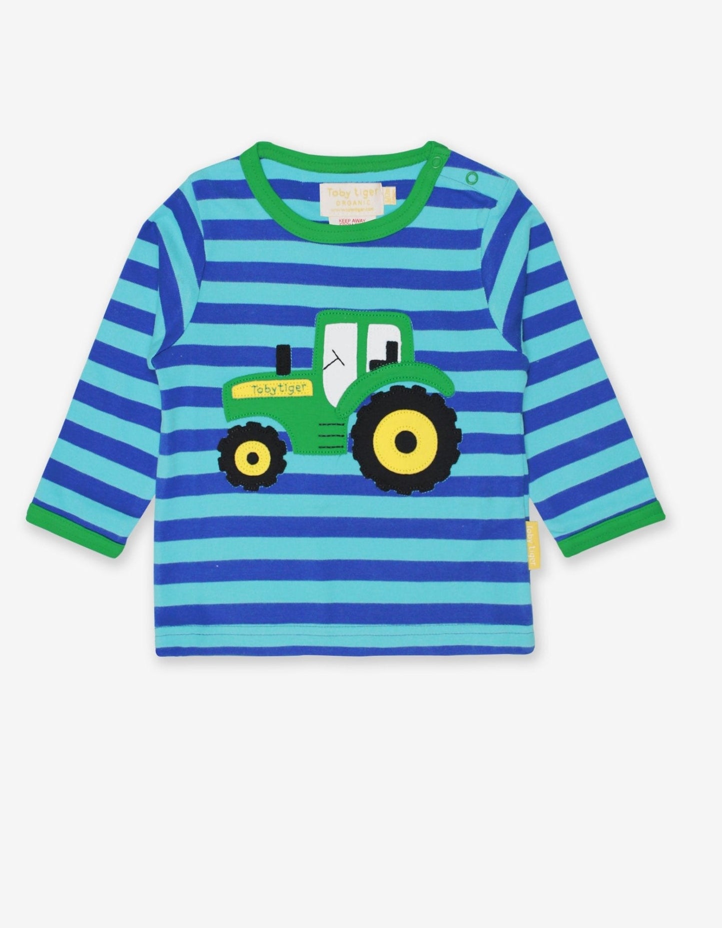 Organic Tractor Applique T-Shirt - Toby Tiger UK Retail