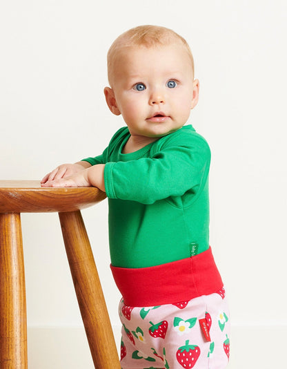 Organic Green Basic Long - Sleeved Baby Body - Toby Tiger UK Retail