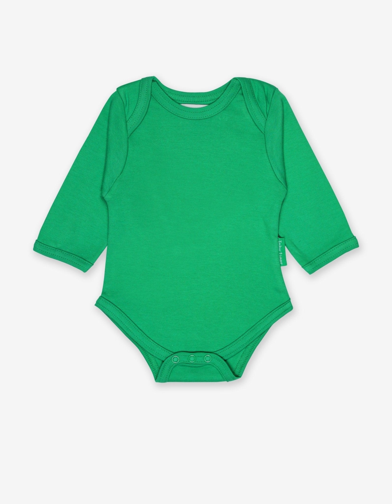 Organic Green Basic Long - Sleeved Baby Body - Toby Tiger UK Retail