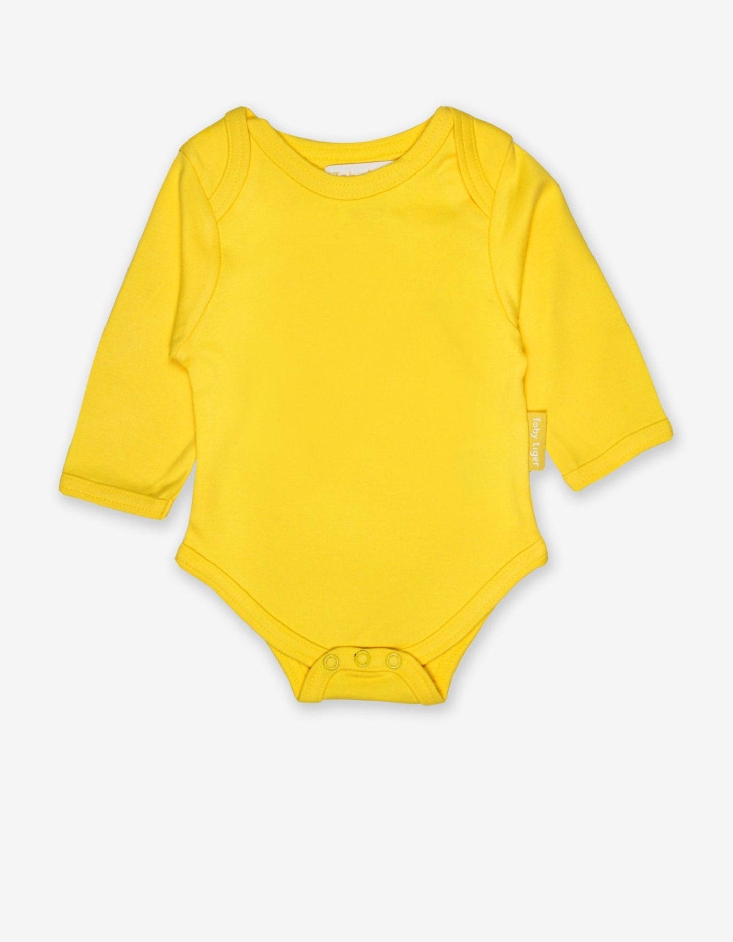 Organic Yellow Basic Long - Sleeved Baby Body - Toby Tiger UK Retail