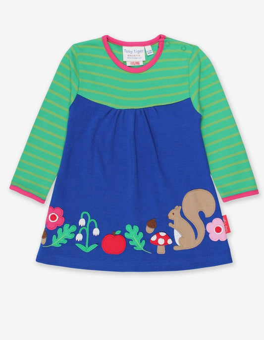 Organic Forest Adventure Applique T-Shirt Dress - Toby Tiger UK Retail