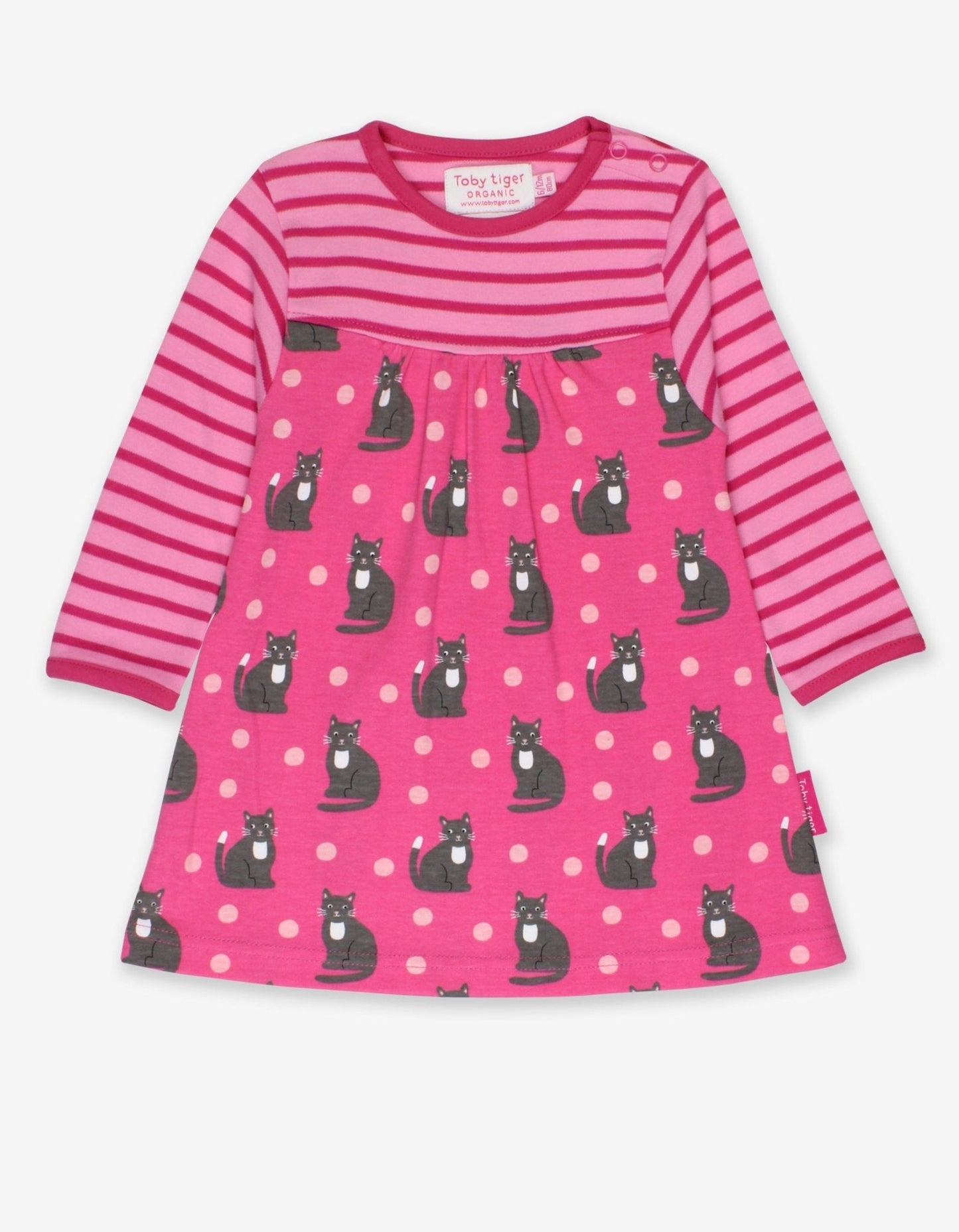 Organic Kitten Print Dress - Toby Tiger UK Retail