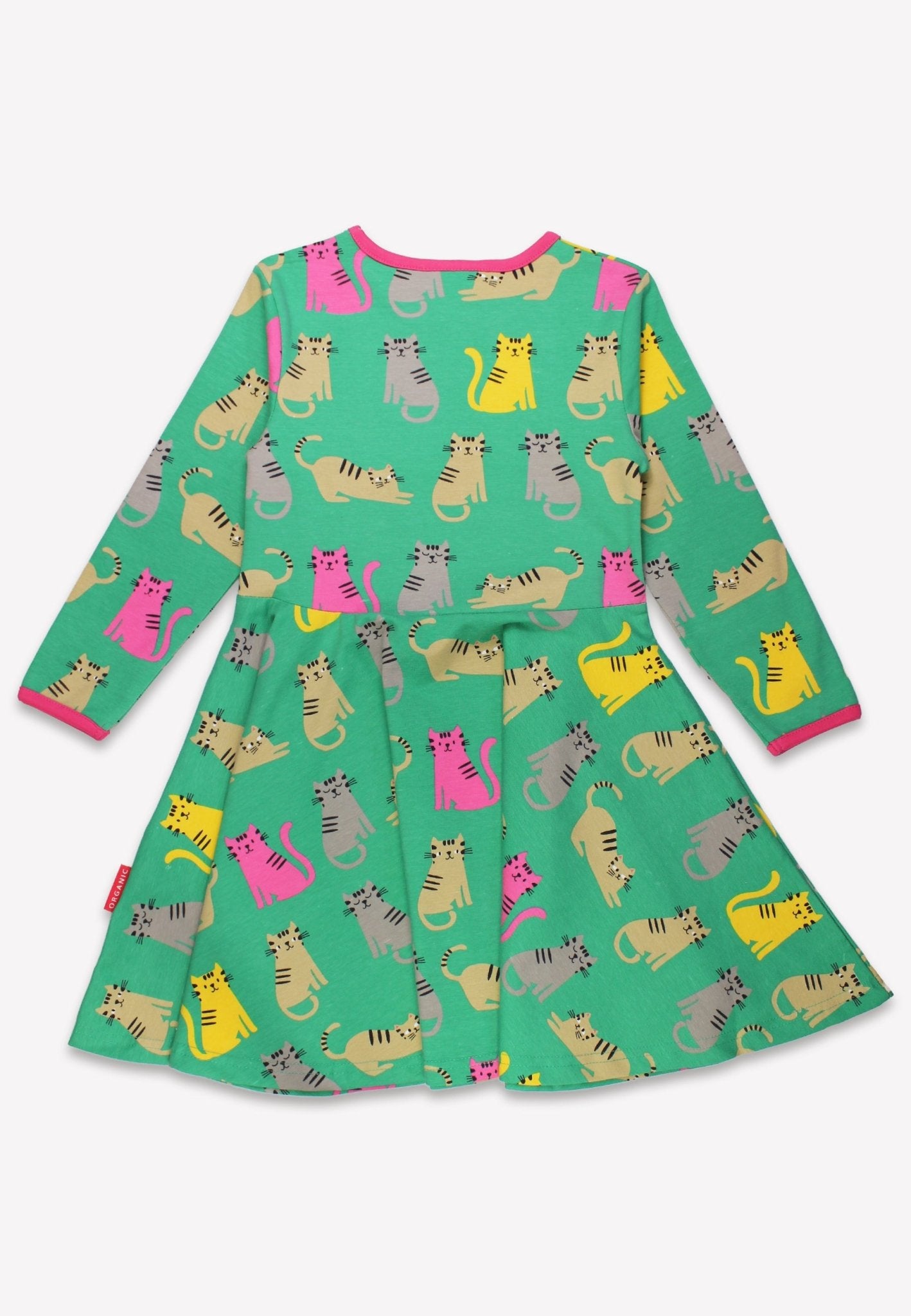 Organic Kitten Print Skater Dress - Toby Tiger