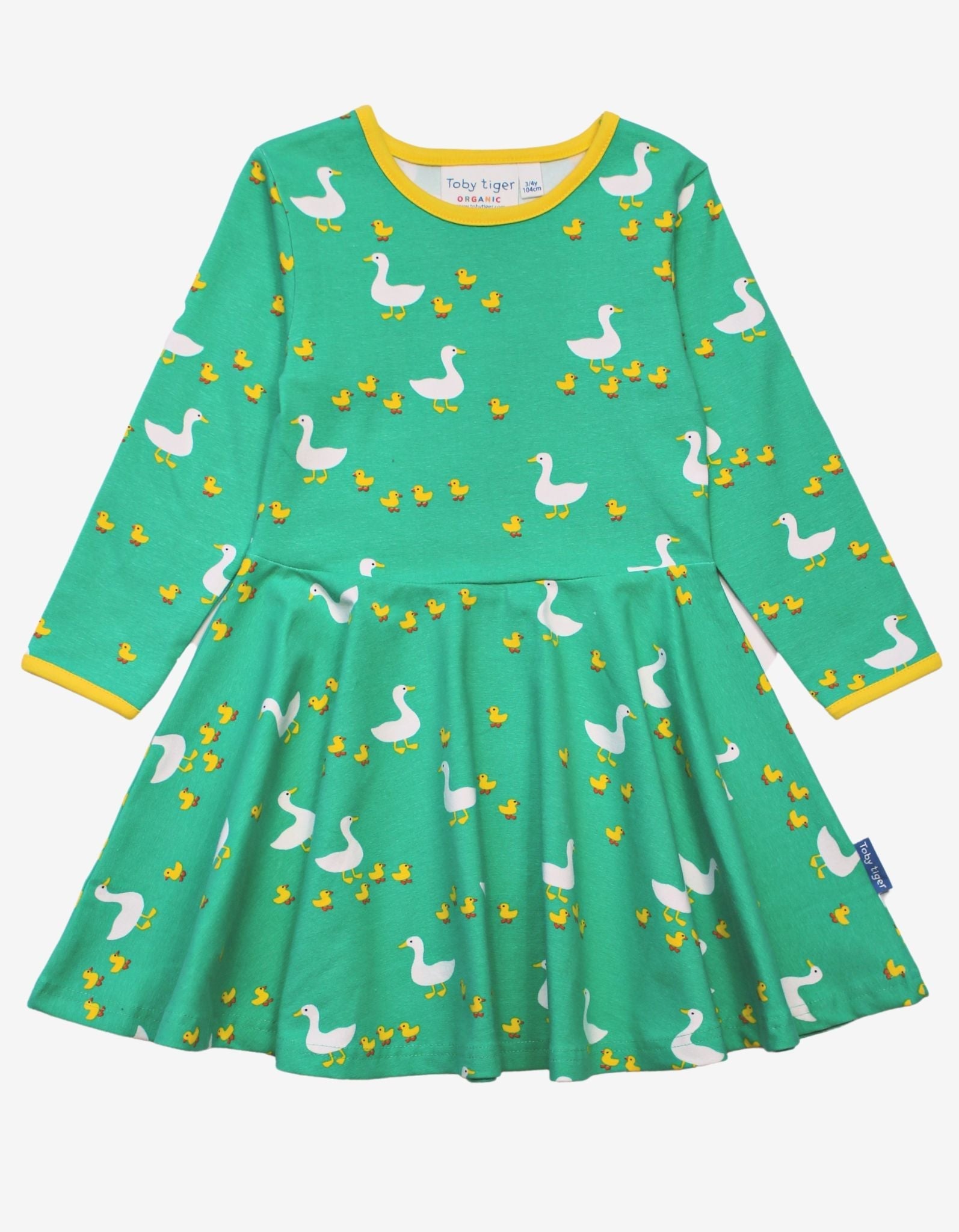 Organic Duck Print Skater Dress - Toby Tiger UK Retail