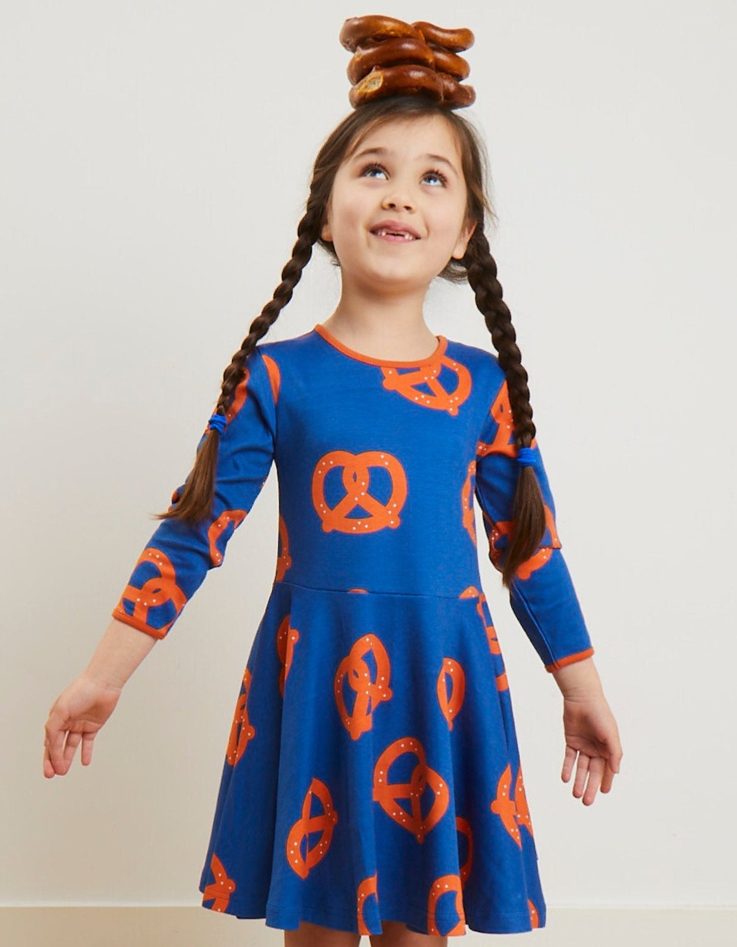 Organic Pretzel Print Skater Dress - Toby Tiger UK Retail