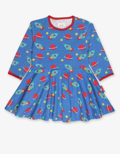 Organic Space Print Skater Dress - Toby Tiger UK Retail