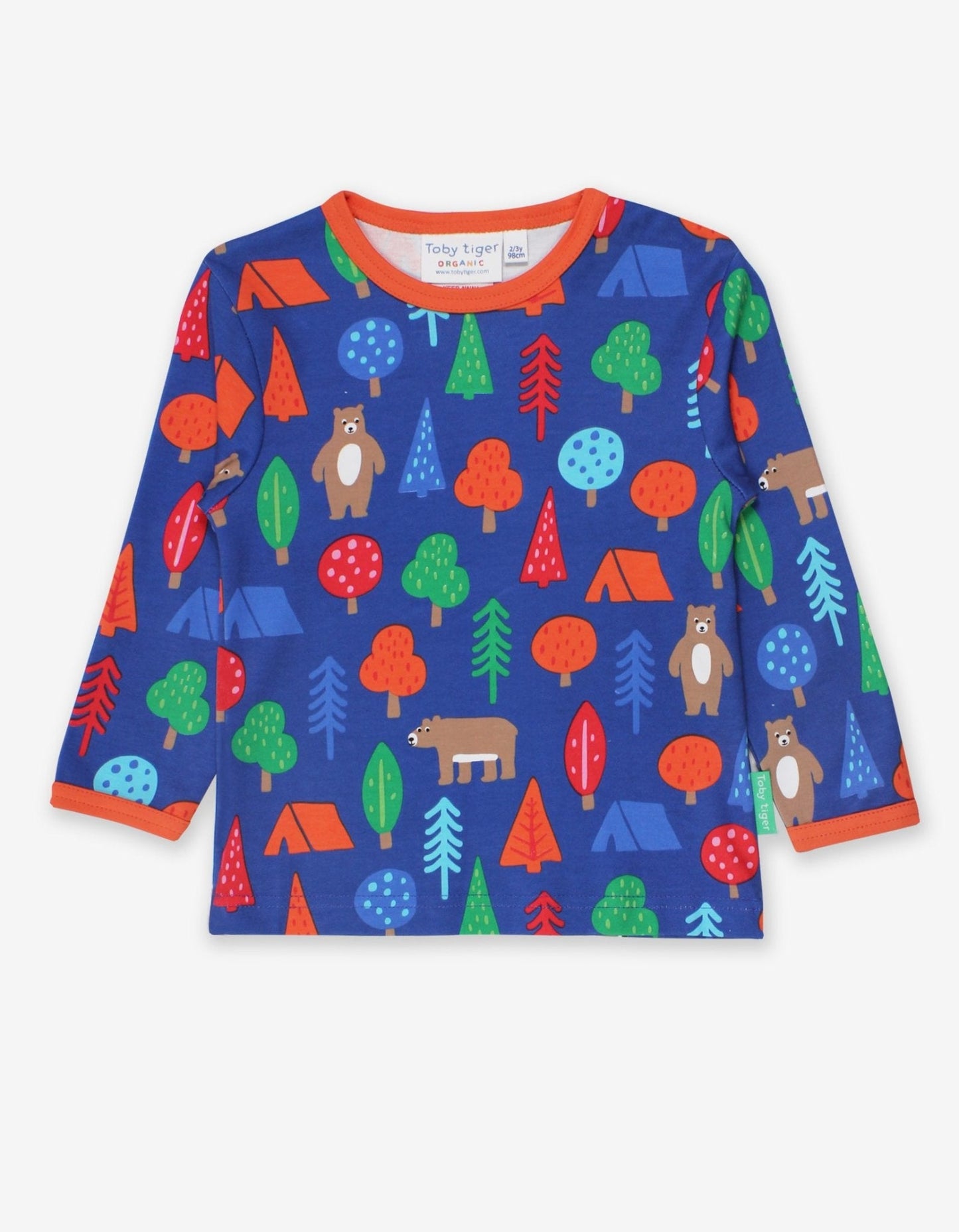 Organic Camping Bear Print T-Shirt - Toby Tiger UK Retail