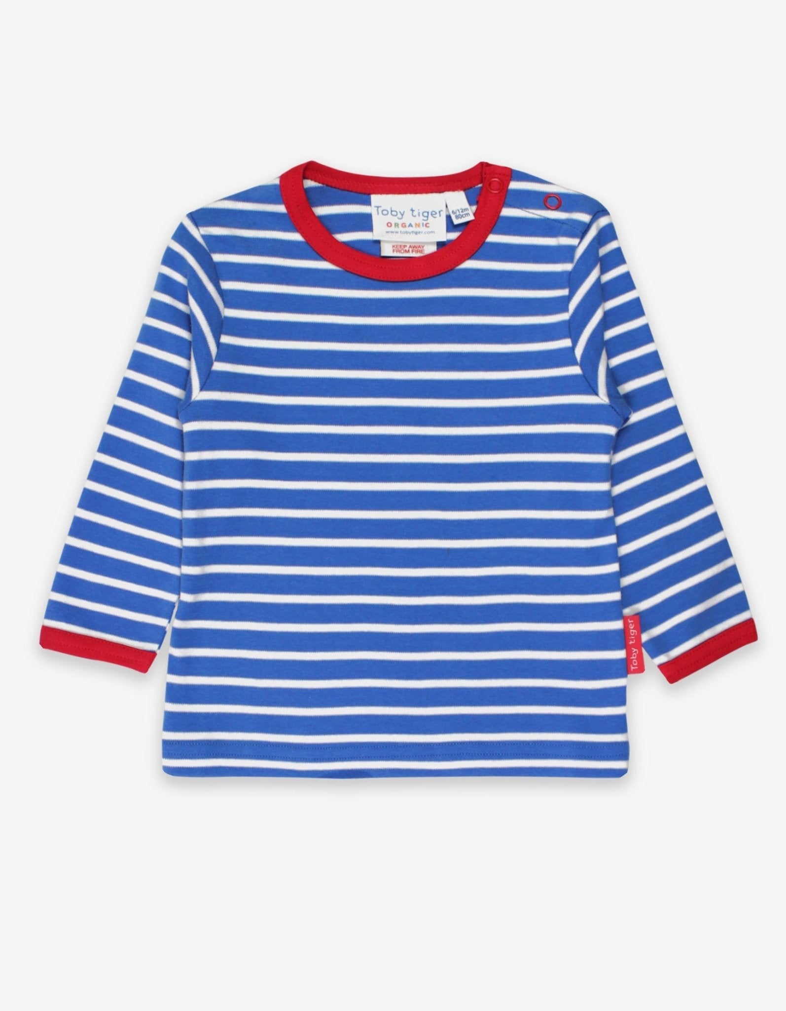 Organic Blue Breton T-Shirt - Toby Tiger UK Retail