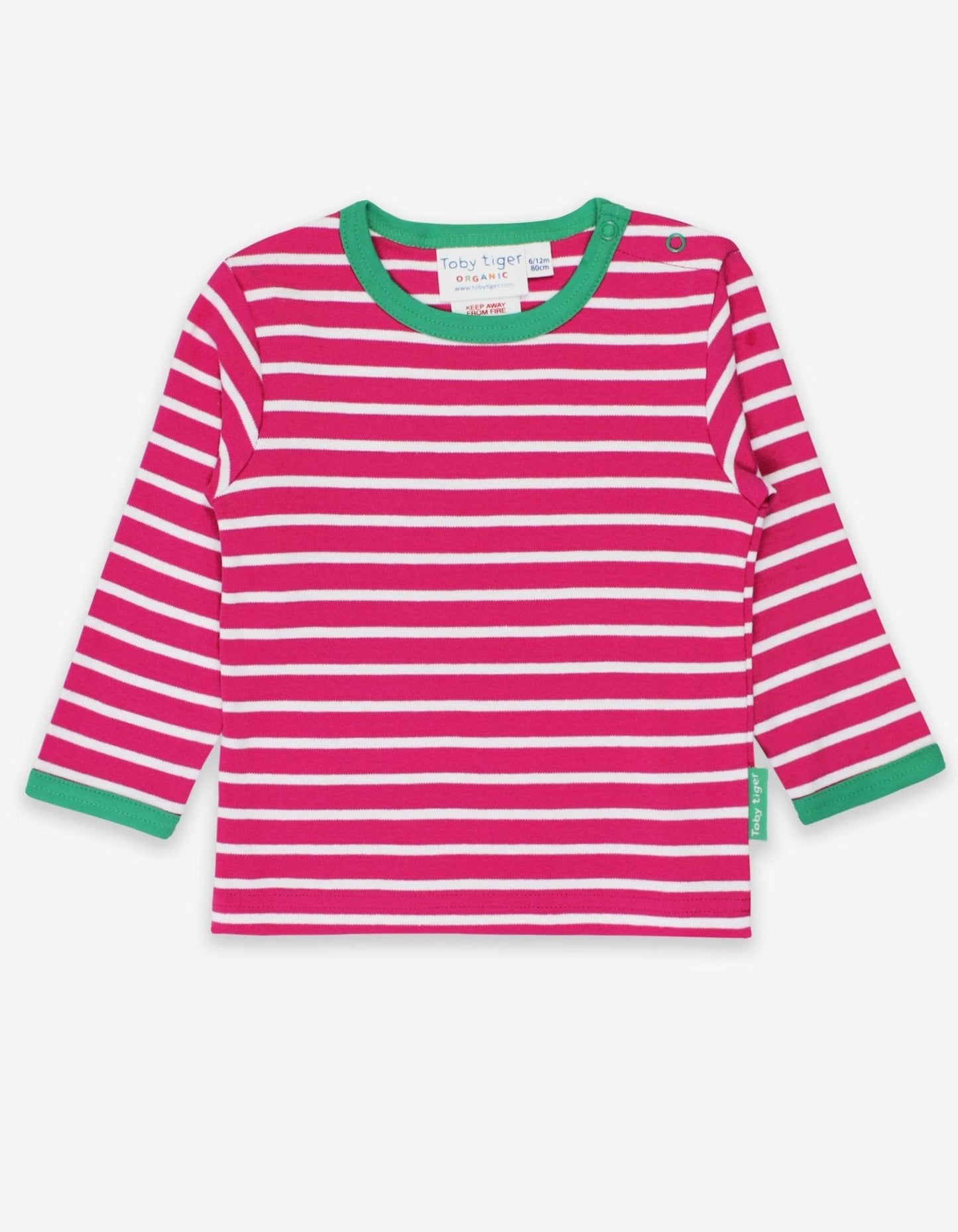 Organic Pink Breton T-Shirt - Toby Tiger UK Retail