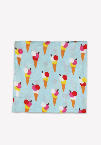 Organic Ice Cream Cones Print 2 Pack Muslins - Toby Tiger