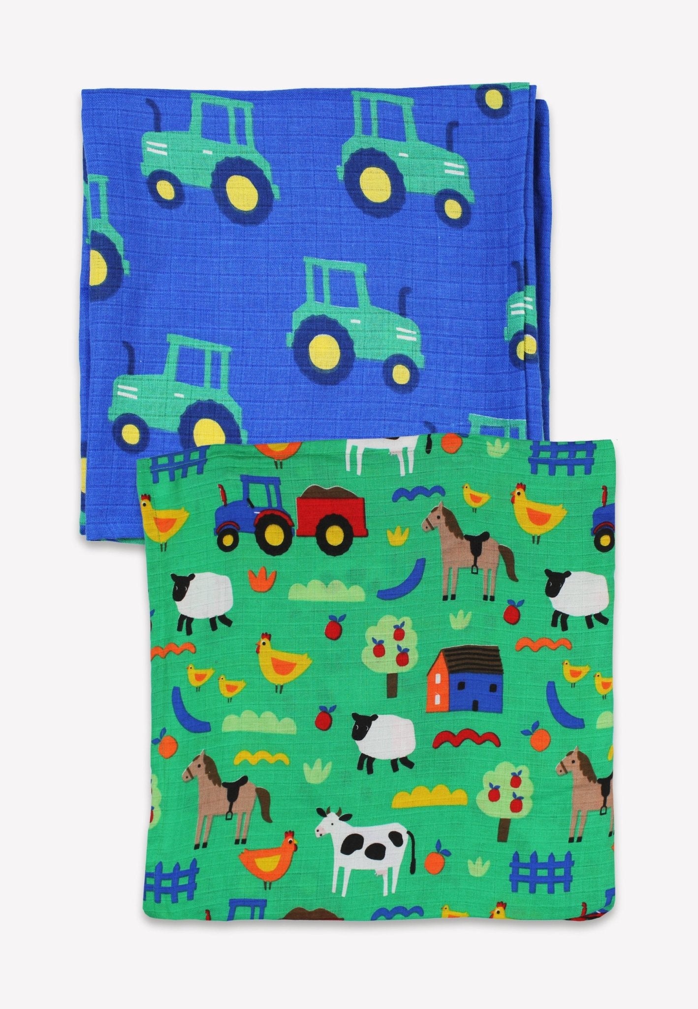 Organic Hillside Print 2 Pack Muslins - Toby Tiger