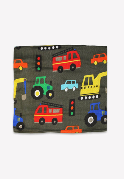 Organic Transport Print Muslin 2 - Pack - Toby Tiger